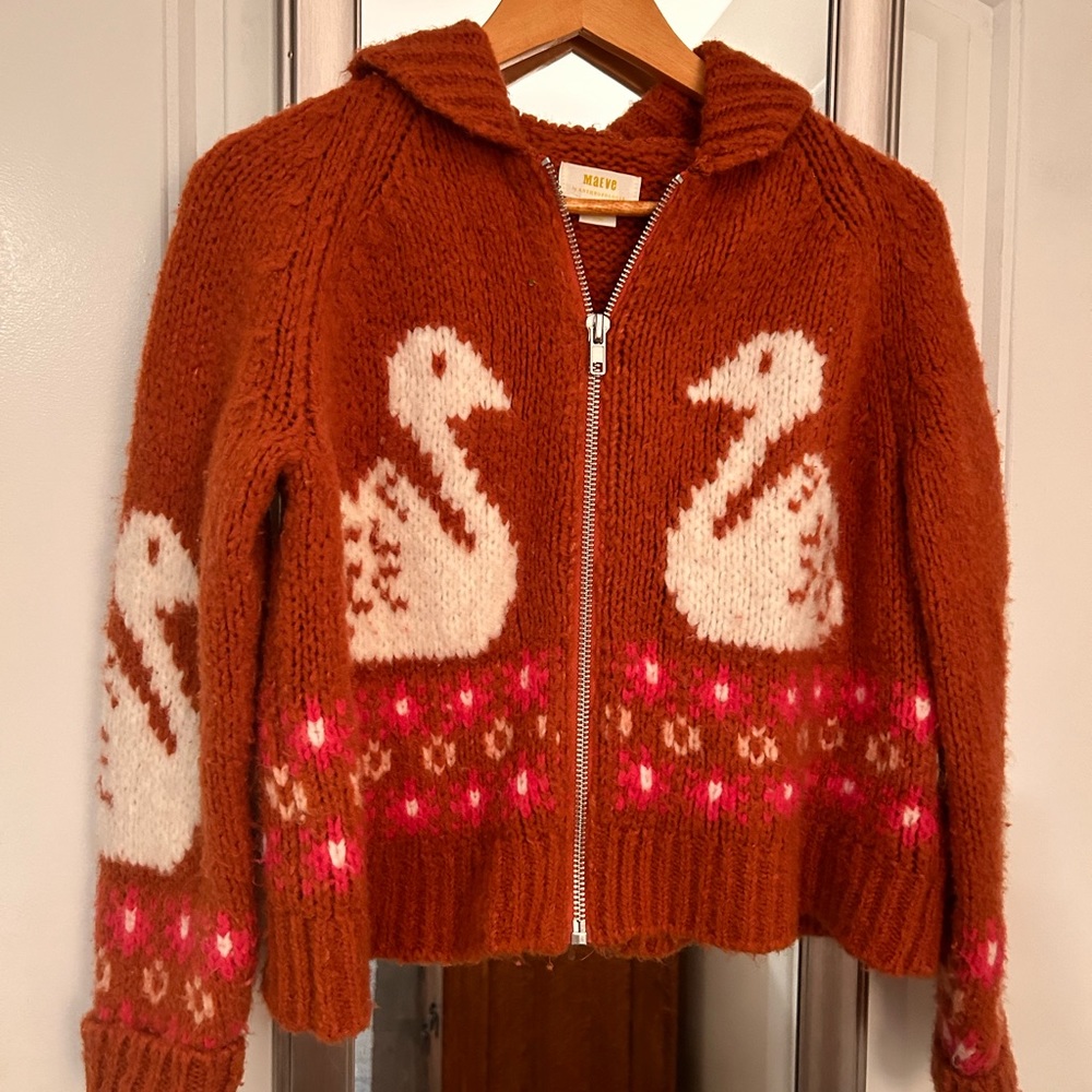 Maeve by Anthropologie swan zipper